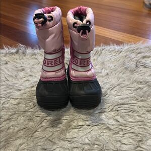 Sorel Pink and Black Snow Boots